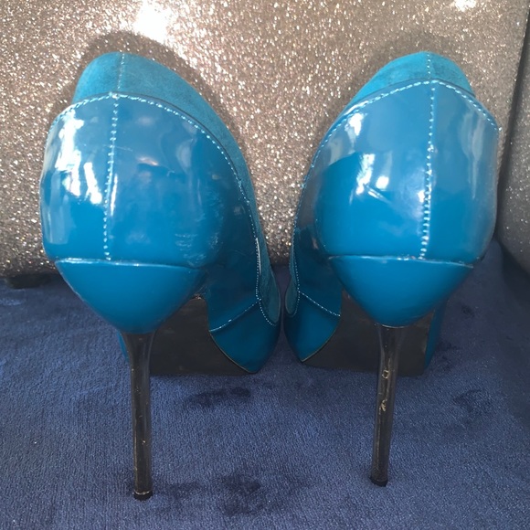 Teal Blue High Heels - Picture 4 of 7